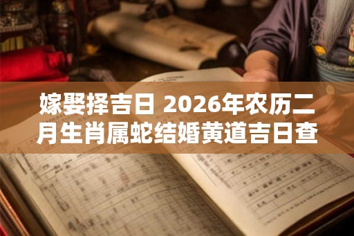 嫁娶择吉日 2026年农历二月生肖属蛇结婚黄道吉日查询