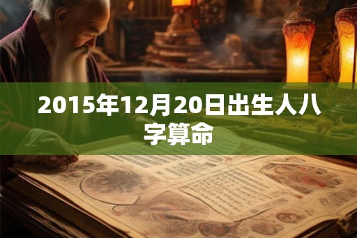 2015年12月20日出生人八字算命