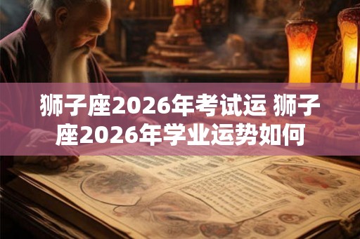 狮子座2026年考试运 狮子座2026年学业运势如何