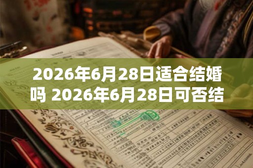 2026年6月28日适合结婚吗 2026年6月28日可否结婚 2026年6月28日适合结婚吗 2026年6月28日可否结婚