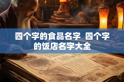 四个字的食品名字  四个字的饭店名字大全