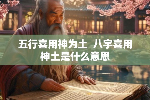 五行喜用神为土  八字喜用神土是什么意思