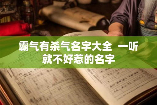 霸气有杀气名字大全  一听就不好惹的名字