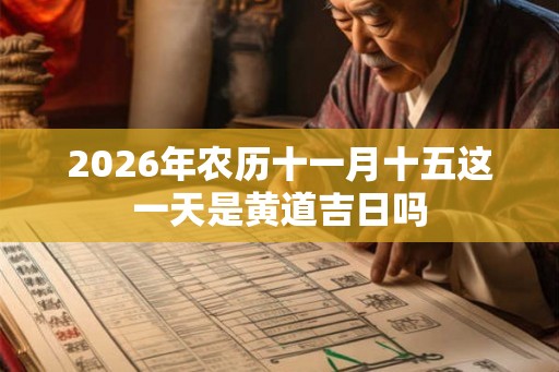 2026年农历十一月十五这一天是黄道吉日吗