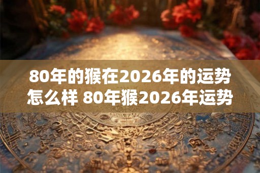 80年的猴在2026年的运势怎么样 80年猴2026年运势预测