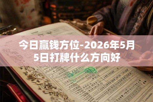 今日赢钱方位-2026年5月5日打牌什么方向好