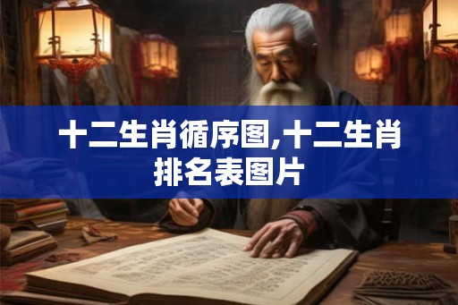 十二生肖循序图,十二生肖排名表图片