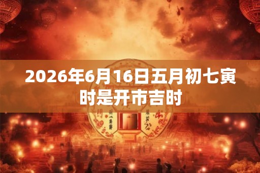 2026年6月16日五月初七寅时是开市吉时