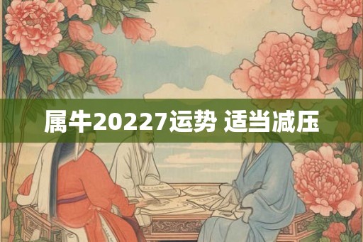 属牛20227运势 适当减压