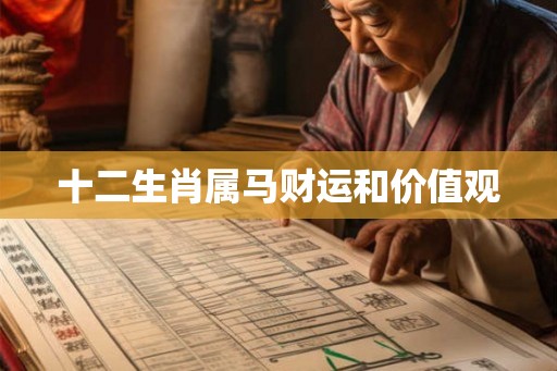 十二生肖属马财运和价值观