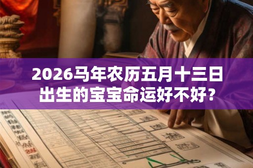 2026马年农历五月十三日出生的宝宝命运好不好？