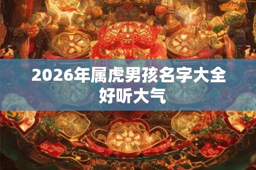 2026年属虎男孩名字大全  好听大气