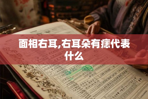 面相右耳,右耳朵有痣代表什么