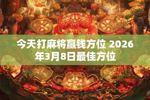 今天打麻将赢钱方位 2026年3月8日最佳方位