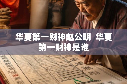 华夏第一财神赵公明  华夏第一财神是谁
