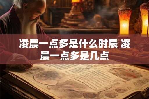 凌晨一点多是什么时辰 凌晨一点多是几点