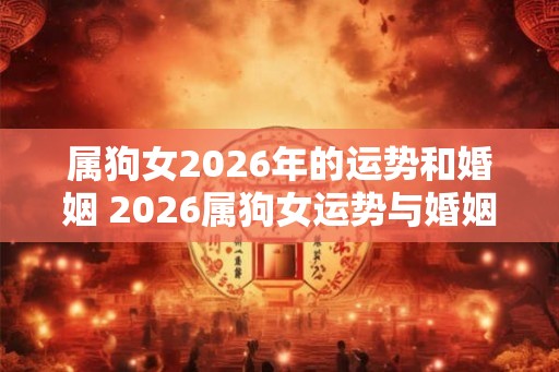 属狗女2026年的运势和婚姻 2026属狗女运势与婚姻如何 属狗女2026年的运势和婚姻 2026属狗女运势与婚姻如何