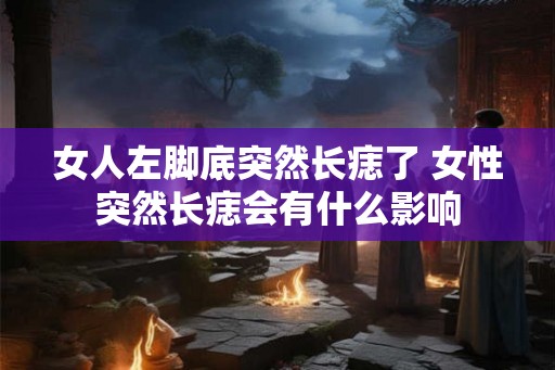 女人左脚底突然长痣了 女性突然长痣会有什么影响