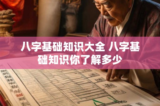 八字基础知识大全 八字基础知识你了解多少
