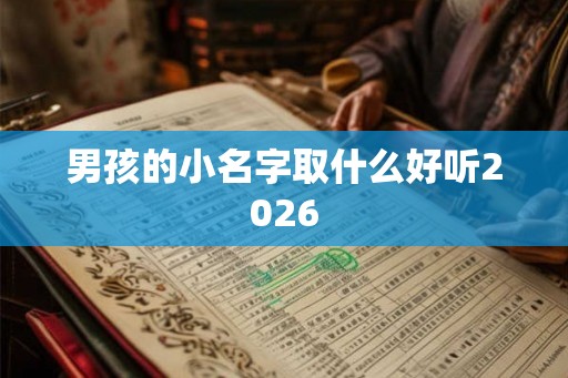 男孩的小名字取什么好听2026