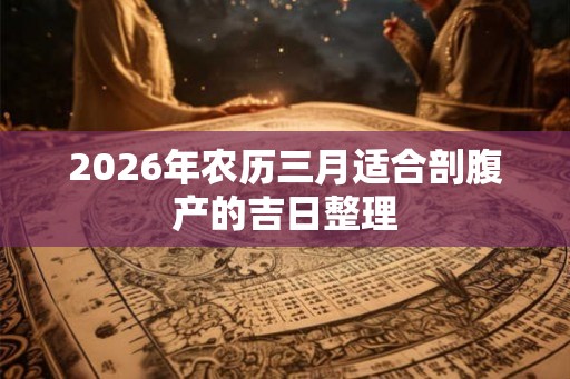 2026年农历三月适合剖腹产的吉日整理 2026年农历三月适合剖腹产的吉日整理