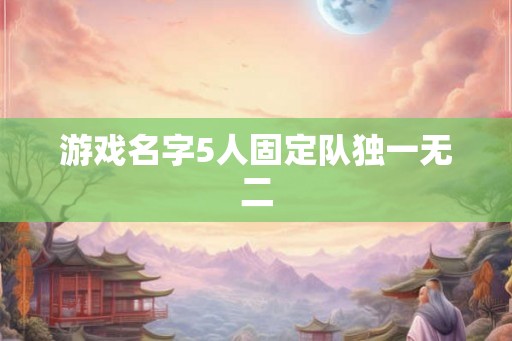 游戏名字5人固定队独一无二
