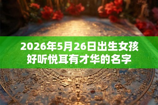 2026年5月26日出生女孩好听悦耳有才华的名字