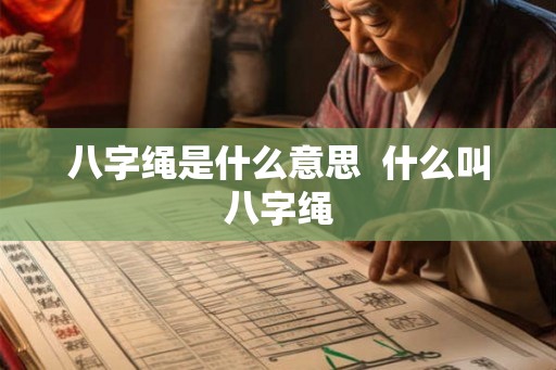 八字绳是什么意思  什么叫八字绳