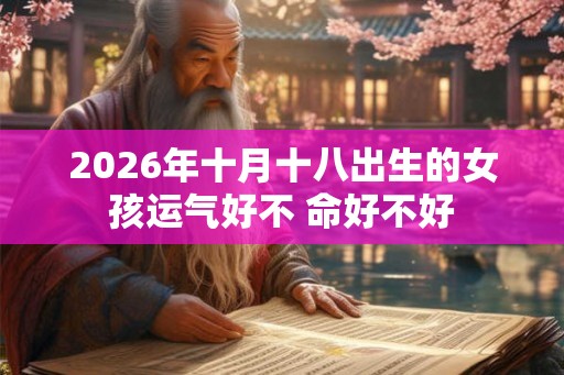 2026年十月十八出生的女孩运气好不 命好不好