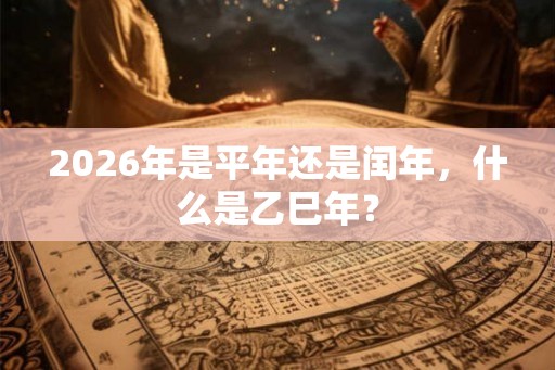 2026年是平年还是闰年,什么是乙巳年? 2026年是平年还是闰年,什么是乙巳年?