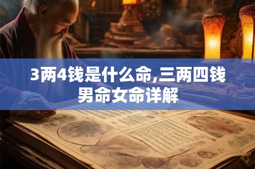 3两4钱是什么命,三两四钱男命女命详解 3两4钱是什么命,三两四钱男命女命详解