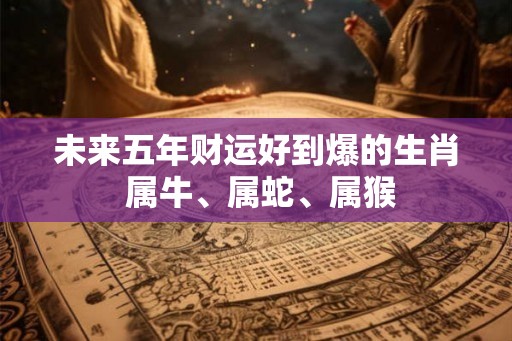 未来五年财运好到爆的生肖 属牛、属蛇、属猴