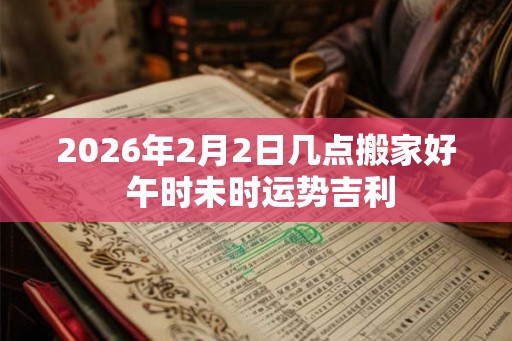 2026年2月2日几点搬家好 午时未时运势吉利 2026年2月2日几点搬家好 午时未时运势吉利