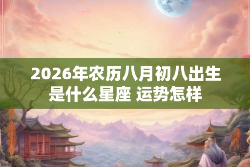 2026年农历八月初八出生是什么星座 运势怎样