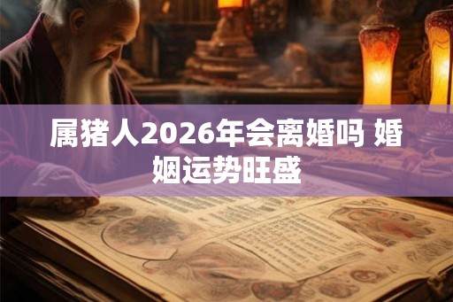 属猪人2026年会离婚吗 婚姻运势旺盛