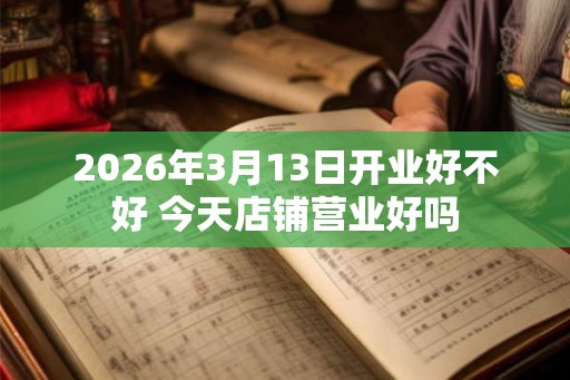 2026年3月13日开业好不好 今天店铺营业好吗