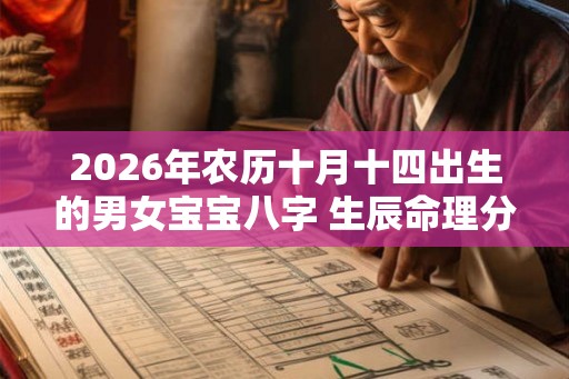 2026年农历十月十四出生的男女宝宝八字 生辰命理分析取名