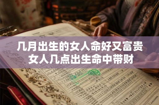 几月出生的女人命好又富贵 女人几点出生命中带财