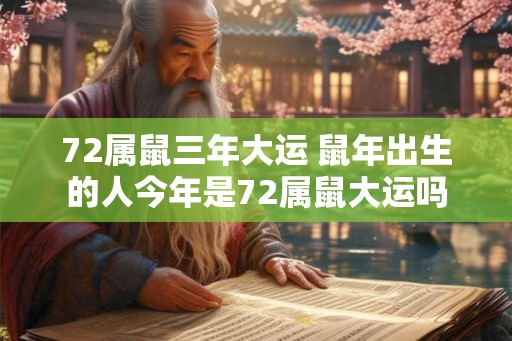 72属鼠三年大运 鼠年出生的人今年是72属鼠大运吗