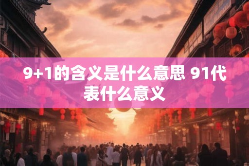 9+1的含义是什么意思 91代表什么意义
