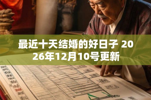 最近十天结婚的好日子 2026年12月10号更新 最近十天结婚的好日子 2026年12月10号更新