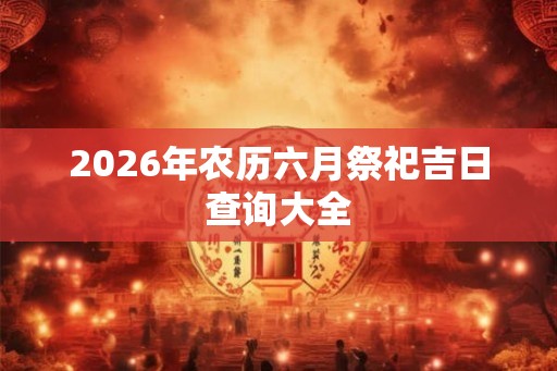 2026年农历六月祭祀吉日查询大全