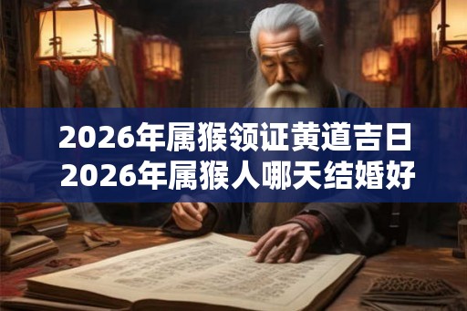 2026年属猴领证黄道吉日 2026年属猴人哪天结婚好