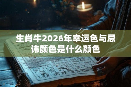 生肖牛2026年幸运色与忌讳颜色是什么颜色 生肖牛2026年幸运色与忌讳颜色是什么颜色