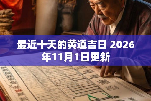 最近十天的黄道吉日 2026年11月1日更新