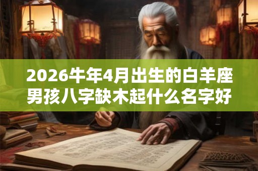 2026牛年4月出生的白羊座男孩八字缺木起什么名字好