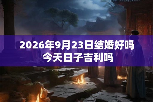 2026年9月23日结婚好吗 今天日子吉利吗