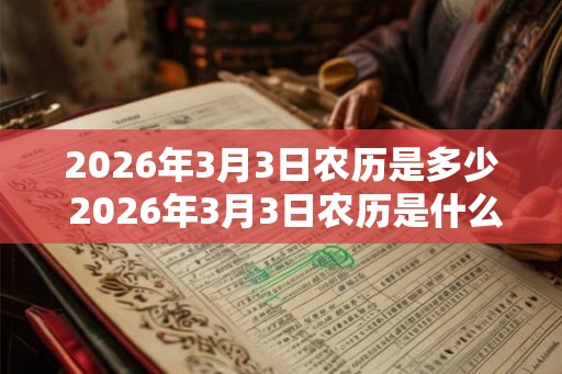 2026年3月3日农历是多少 2026年3月3日农历是什么