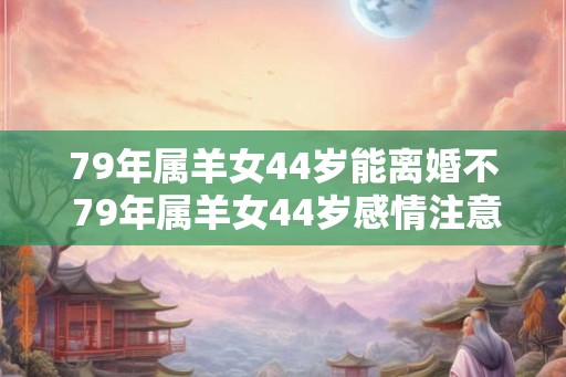 79年属羊女44岁能离婚不 79年属羊女44岁感情注意事项