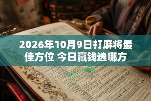 2026年10月9日打麻将最佳方位 今日赢钱选哪方 2026年10月9日打麻将最佳方位 今日赢钱选哪方